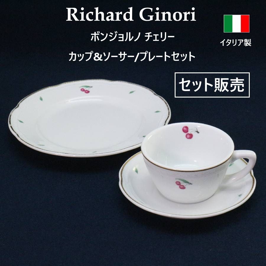 【バラ売り可】美品✨リチャードジノリ ボンジョルノ カップソーサープレートセット vintage】【Italy】Richard Ginori リチャードジノリ ボンジョルノ