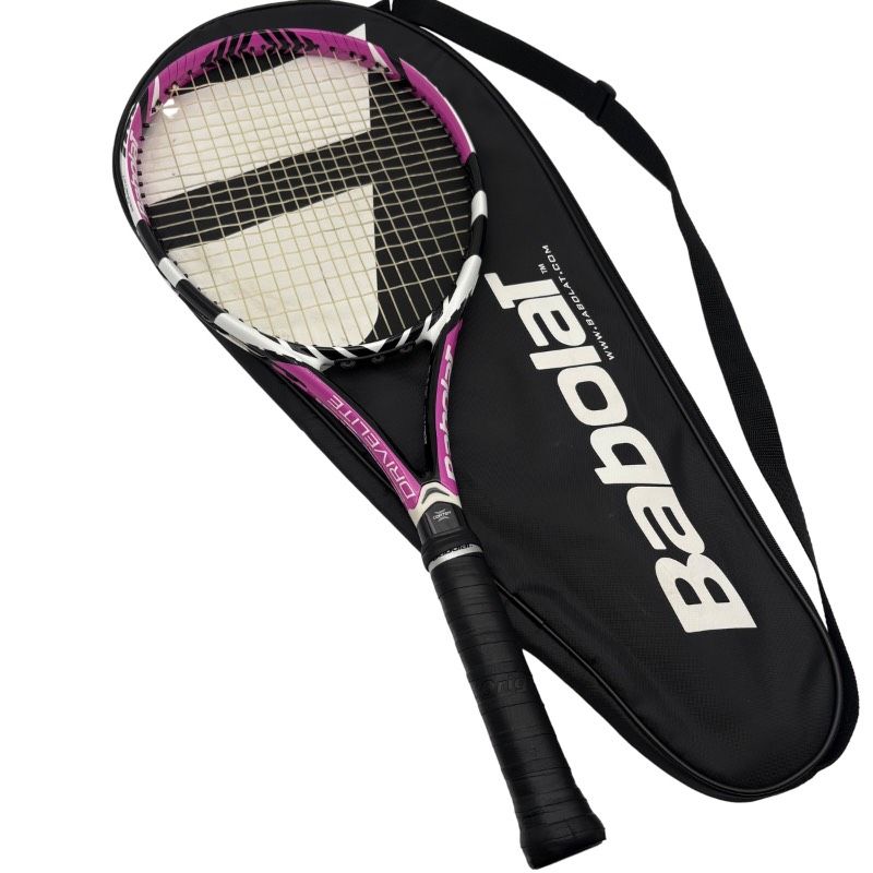 【美品】Babolat バボラ DRIVE LITE ドライブライト G1 280g 100sq.in テニスラケット ピンク ブラック ソフトケース付