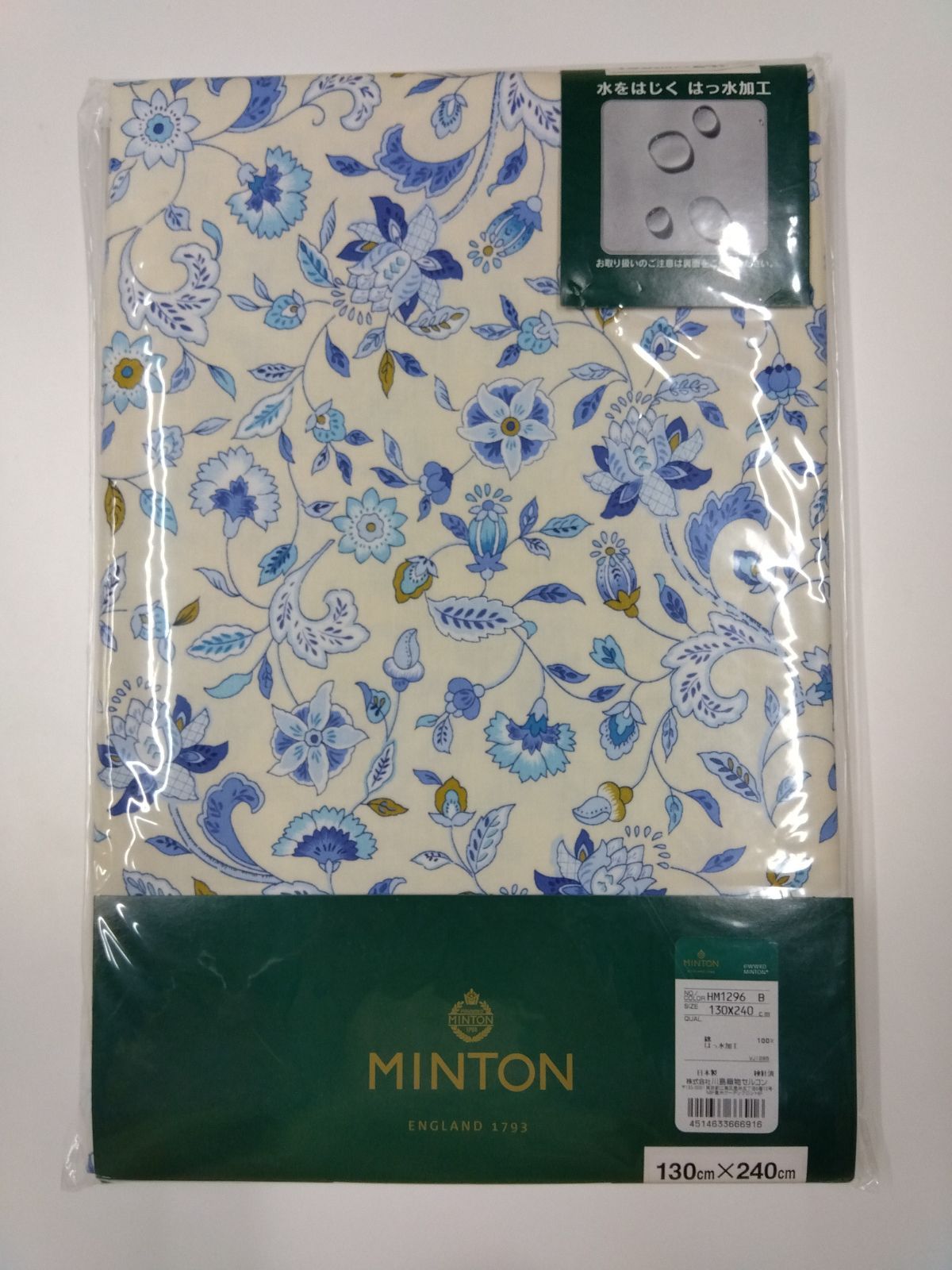 MINTON テーブルクロス 花柄 撥水加工 130㎝×240㎝