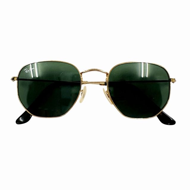レイバン RAY BAN HEXAGONAL FLAT LENSES ヘキサゴナル フラット レンズ サングラス RB3548-N 51□21 ゴールド ブランド古着ベクトル 中古▲■260515