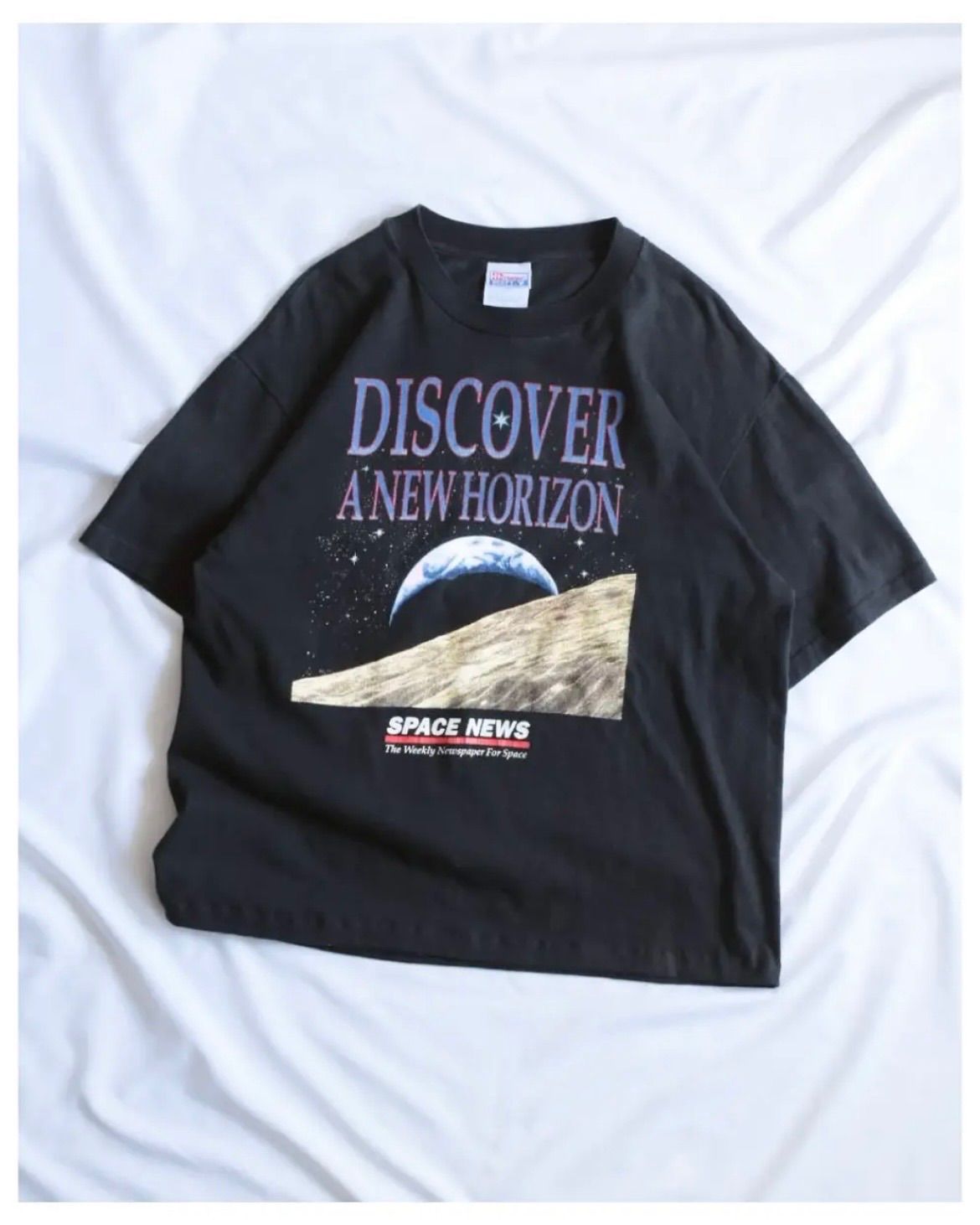 1990s Hanes BEEFY-T SPACE NEWS 宇宙Tシャツ size L ／福岡古着屋
