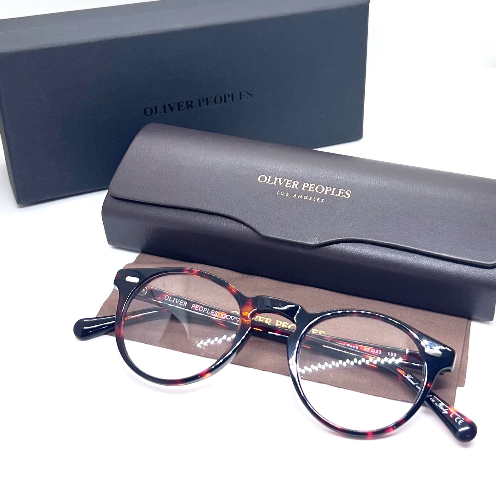 極美品★ OLIVER PEOPLES オリバーピープルズ サングラス メガネフレーム Gregory Peck グレゴリー ペック べっ甲柄 OV5186 47□23 150
