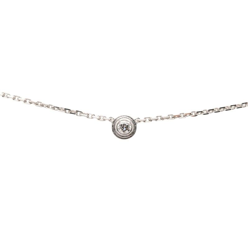カルティエ ディアマンレジェ ダムール XS 1P ネックレス CRB7224515 K18WG ホワイトゴールド 750 レディース CARTIER【228-71946】