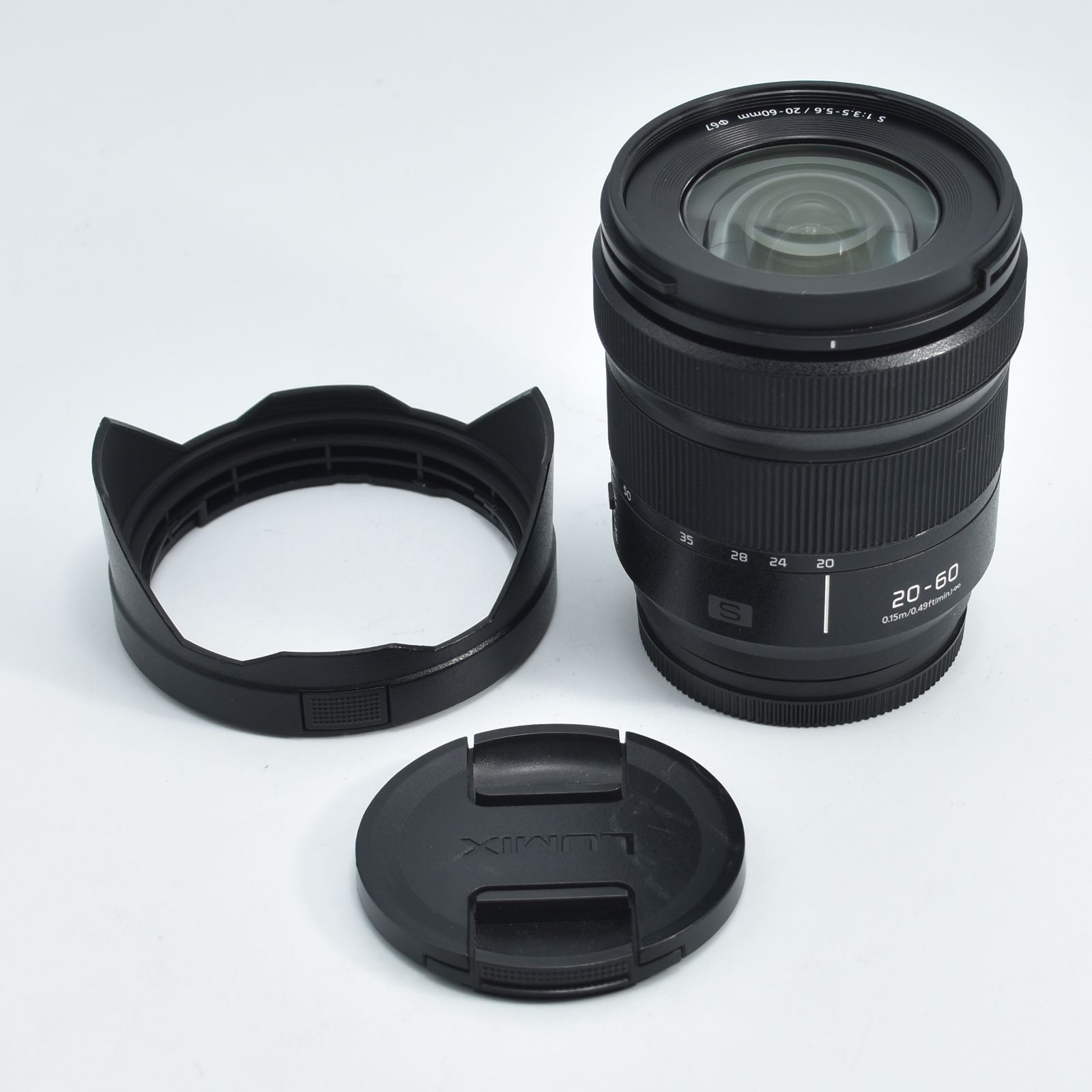 B#12366 T パナソニック(Panasonic) 標準ズームレンズ フルサイズミラーレス一眼 Lマウントシステム用 ルミックス LUMIX S 20-60mm F3.5-5.6 ブラック S-R2060