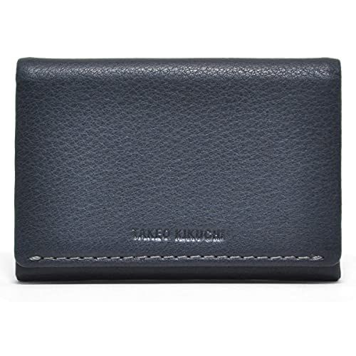 【新品】[タケオキクチ] 名刺入れ テネーロ メンズ 大容量 WEB限定 本革 牛革 【41】 ネイビー 7f0dd2ad