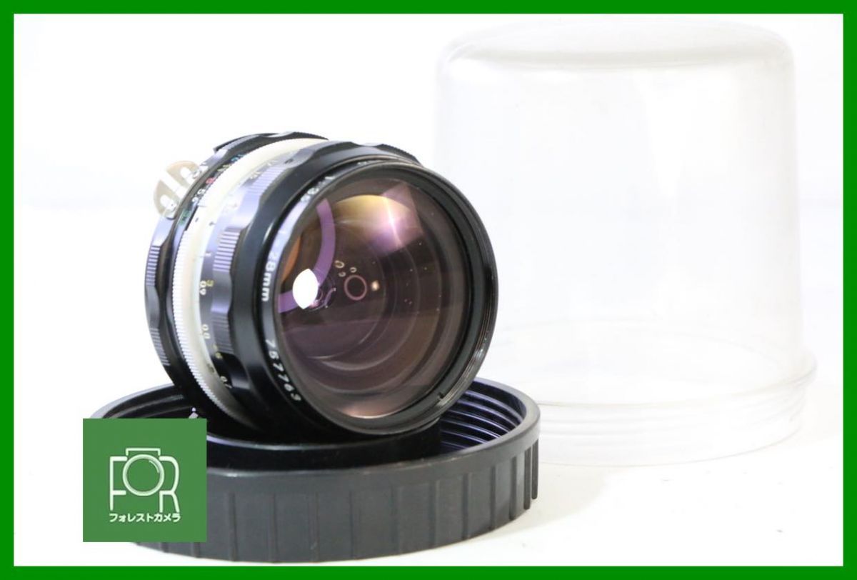 【動作保証・点検済】良品■Nikon NIKKOR-H AI Auto 28mm F3.5■ケース付き■AH128