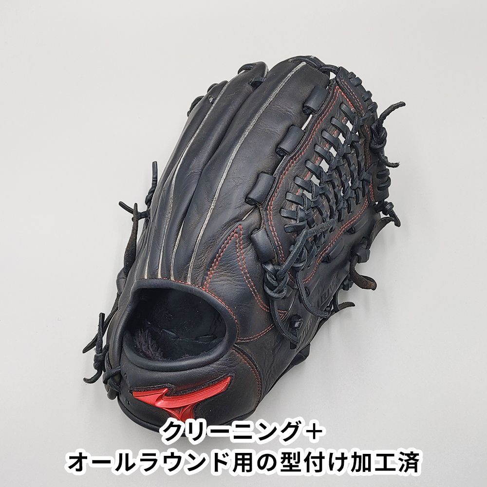 【クリーニング済み 】 ミズノ ソフトボール用グローブ / オールラウンド用 型付け済み (mizuno グラブ)[WE1608]