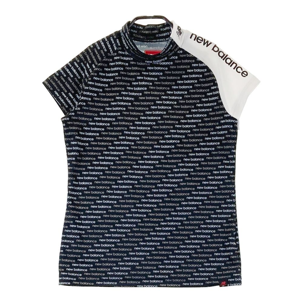 サイズ：1 NEW BALANCE GOLF ニューバランス ハイネック 半袖Tシャツ 総柄 ブラック系 [240101694977] ゴルフウェア レディース ストスト