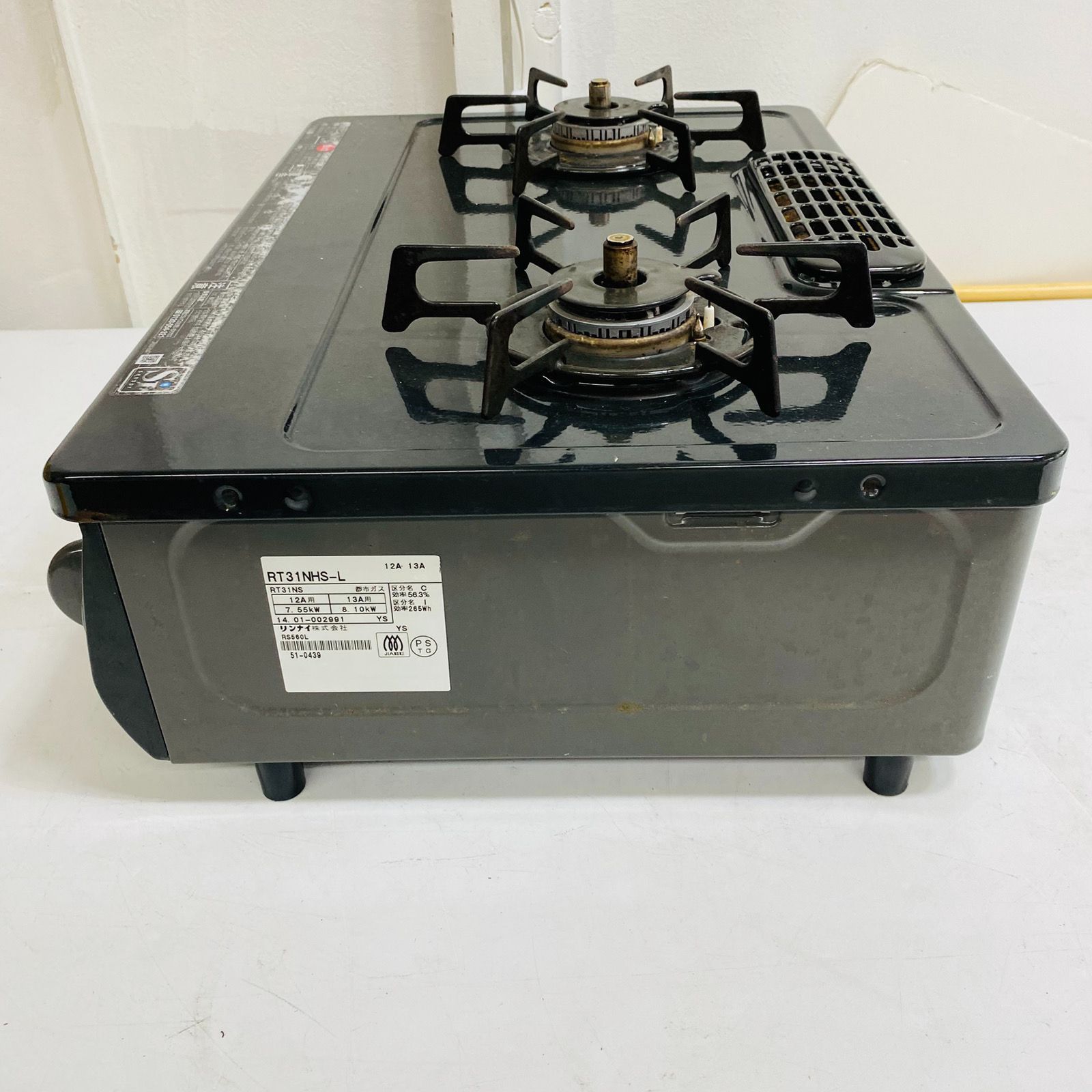 Rinnai ガスコンロ 都市ガス RT31NHS-L 動作良好 リンナイ Rinnai ガスコンロ RT31NHS-L ガステーブル ガスレンジ 都市