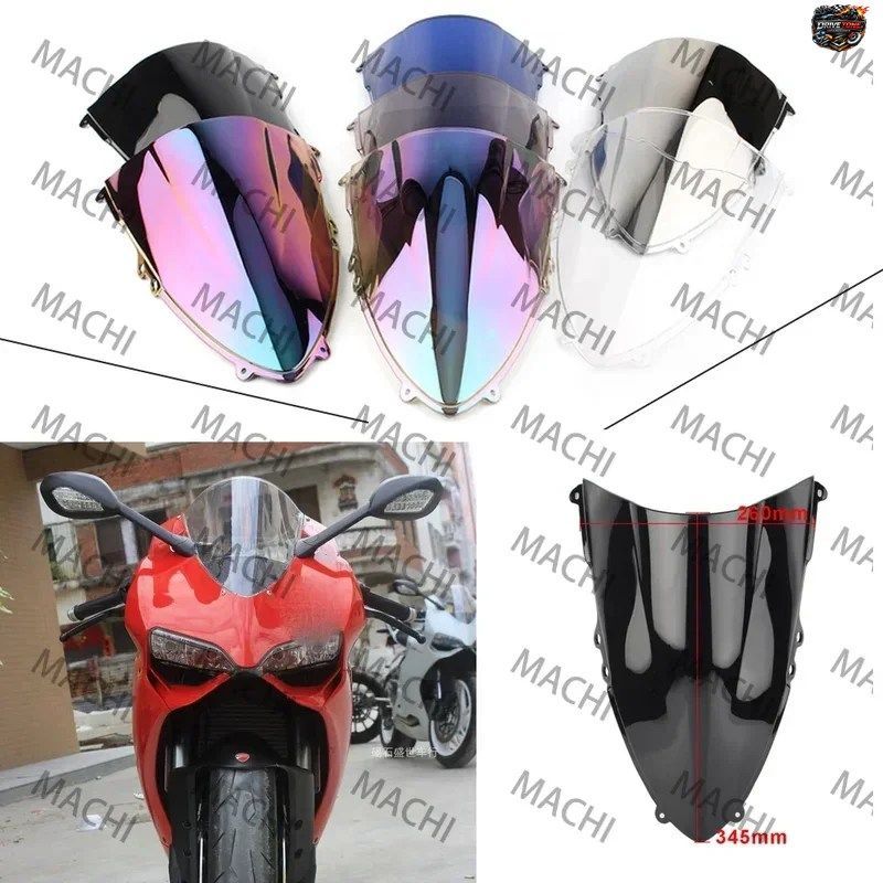 ドゥカティ パニガーレ 1199 899 1199S 1199R 2011-2017 用ダブルバブルウインドシールドディフレクタープロテクターウインドスクリーン 20