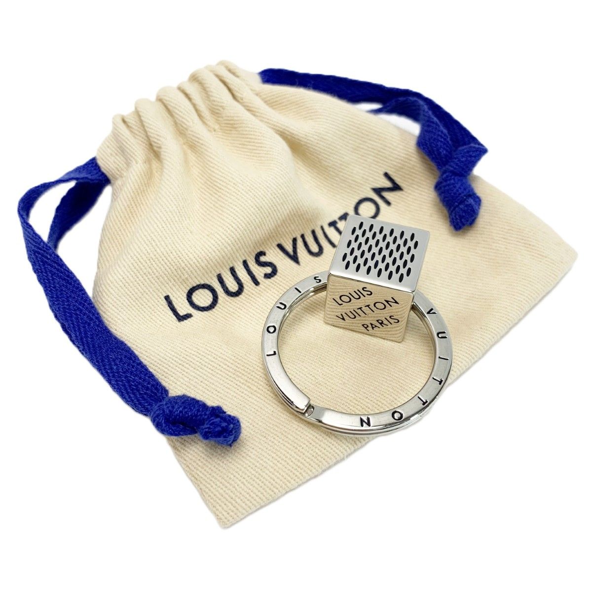 LOUIS VUITTON ルイヴィトン ダミエ キューブ キーリング M67920 キーホルダー チャーム 袋有