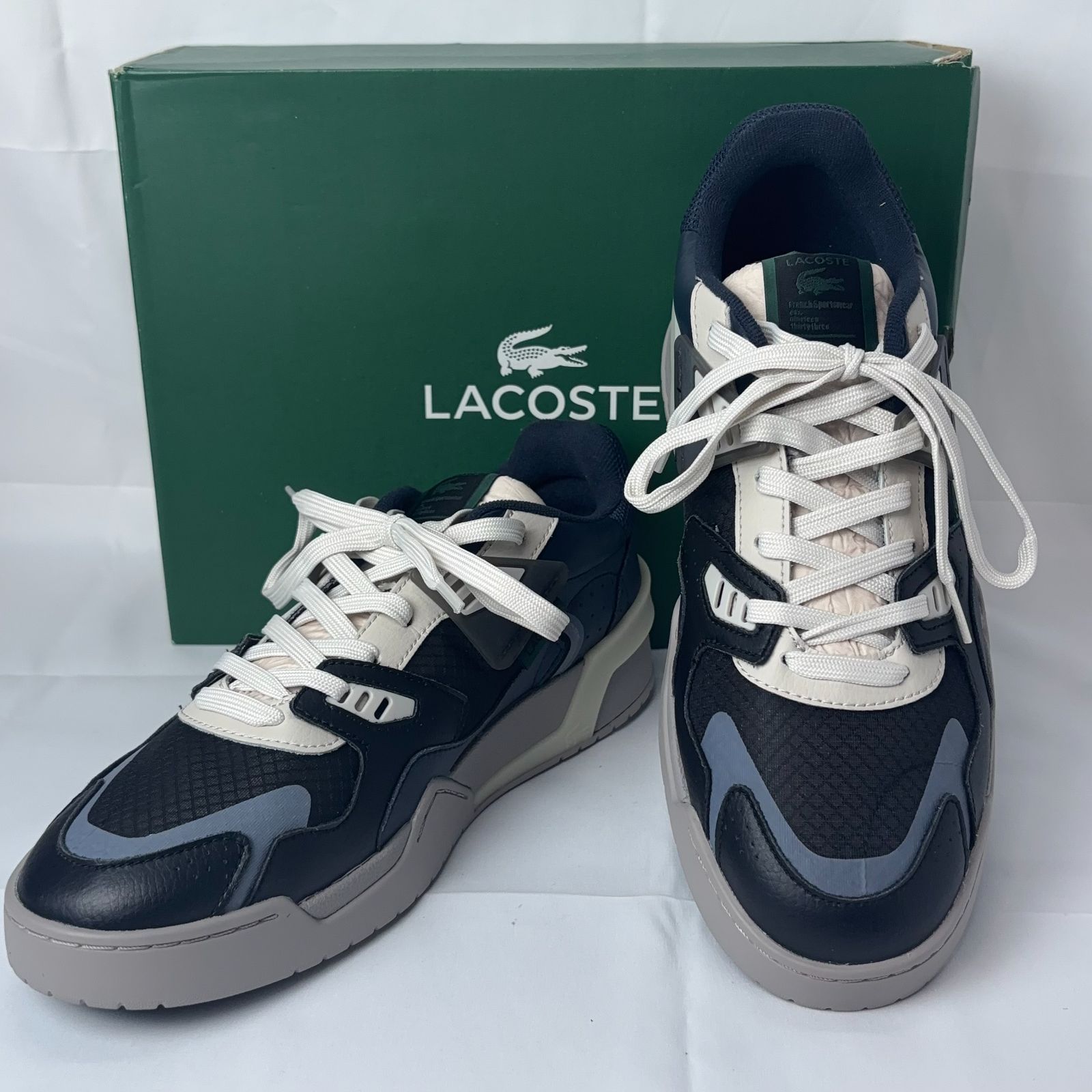 LACOSTE ラコステ スニーカー ネイビー×ブラック メンズ 28.5cm