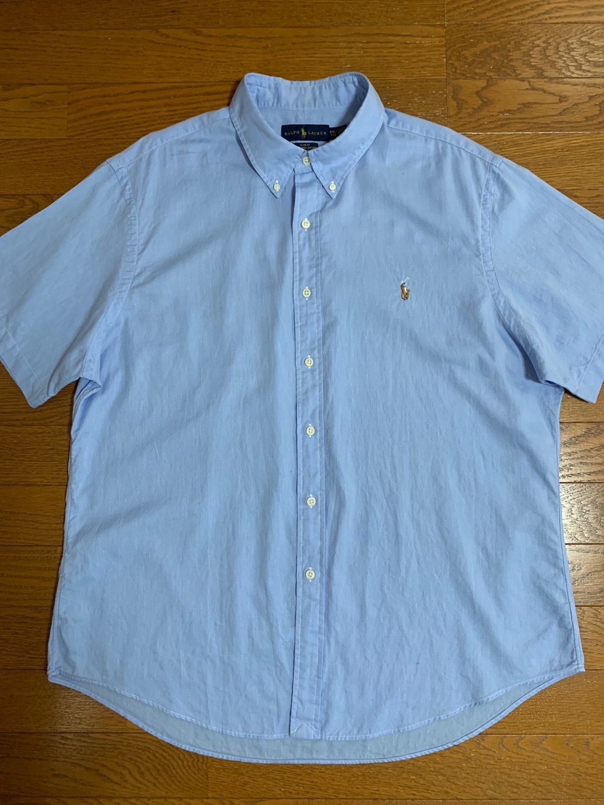Ralph Laure CHAMBRAY OXFORD 半袖ボタンダウンシャツ XXLサイズ