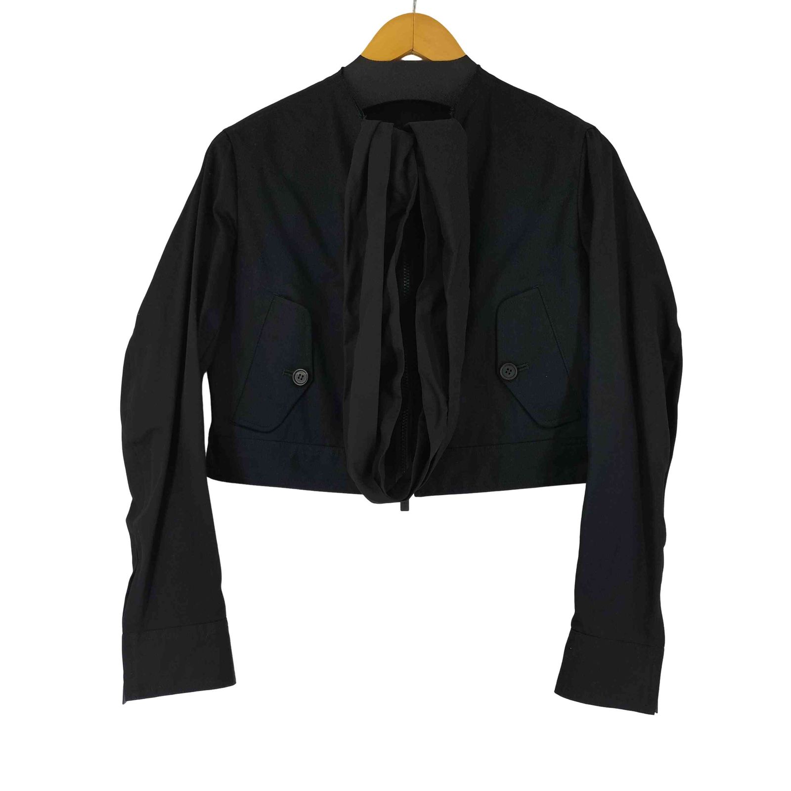 ヨウジヤマモト Yohji Yamamoto collections 24SS ノーカラージップアップショートジャケット レディース JPN：1