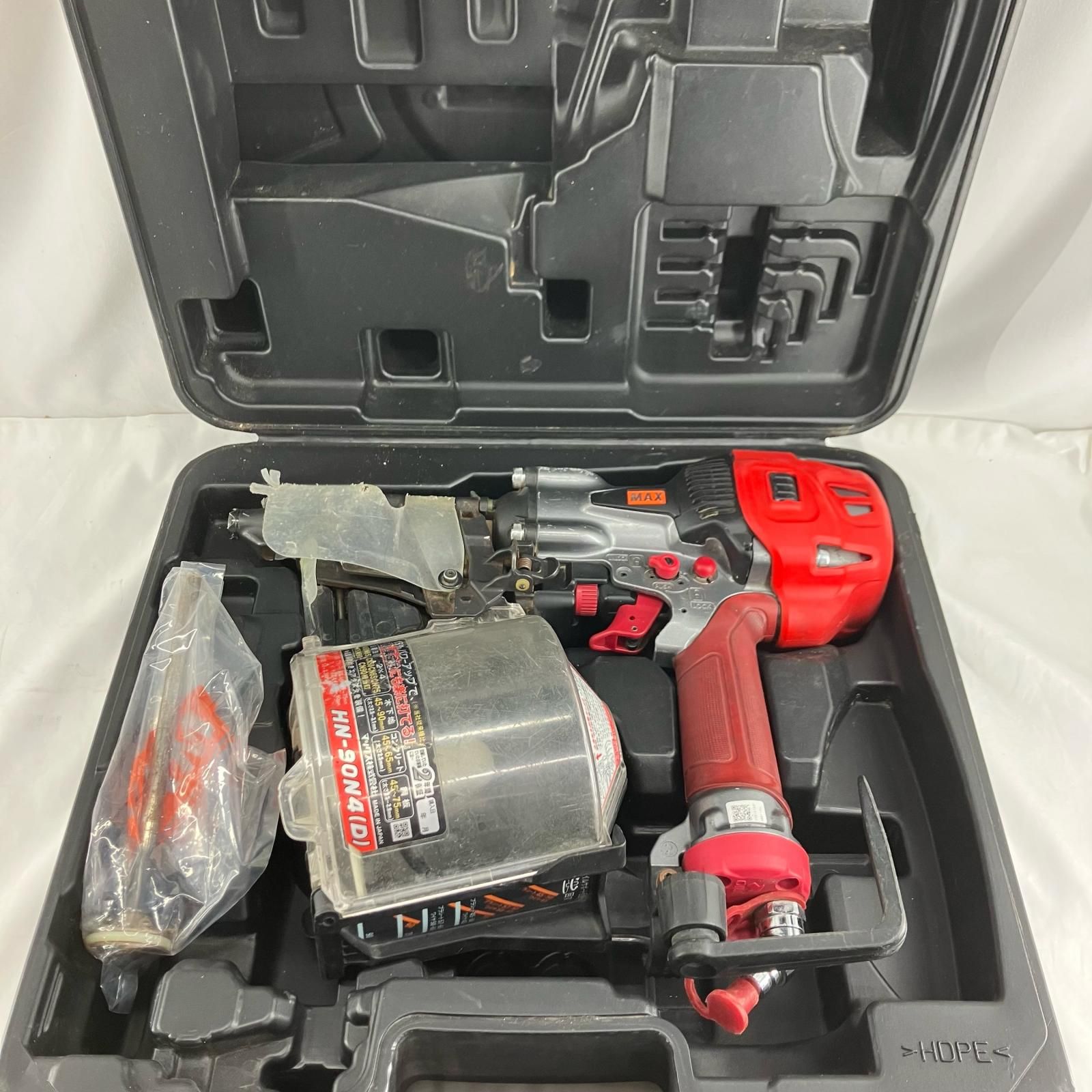 MAX マックス 工具 高圧 45~90mm エアツール エア釘打ち HN-90N4(D) レッド