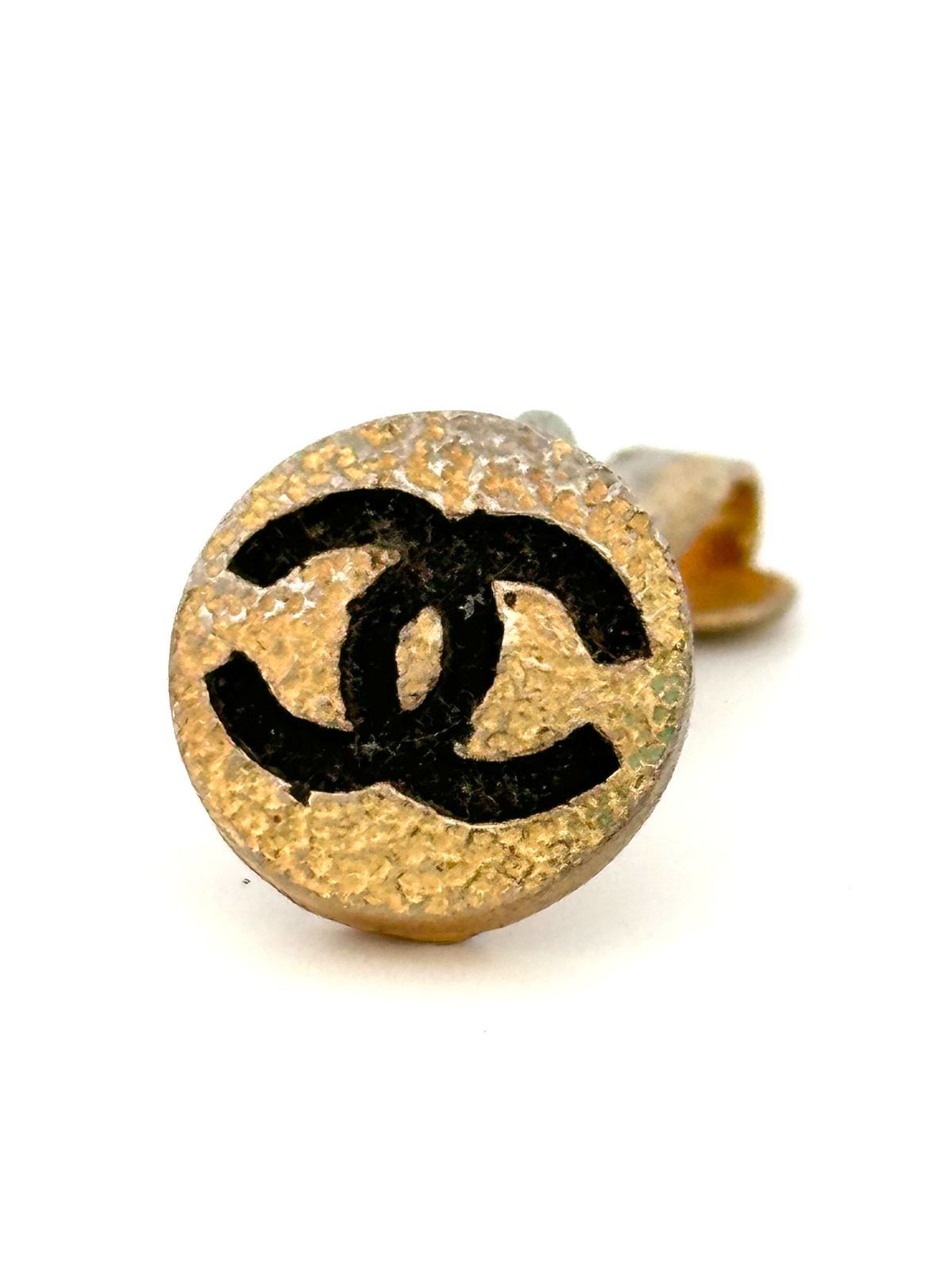 CHANEL シャネル ココマーク 片耳 イヤリング アクセサリー ゴールド ブラック