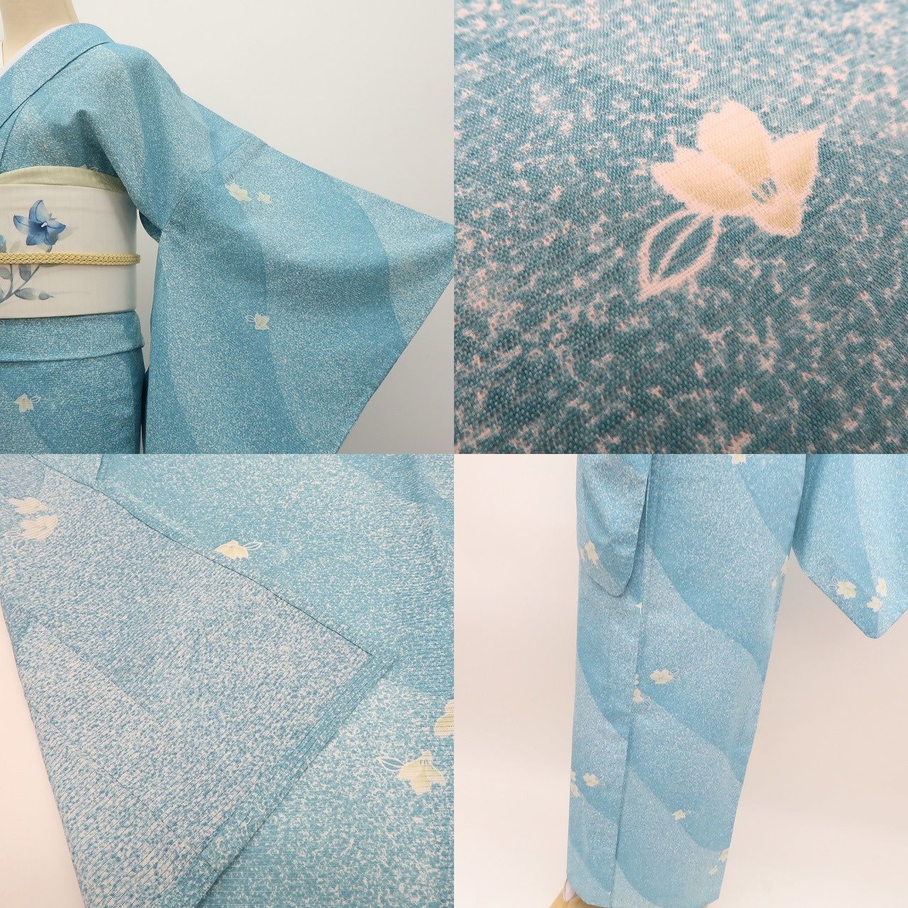 百華❀Y4986◇美品 洗える夏着物 絽 桜 手縫い仕立て 小紋 - メルカリ