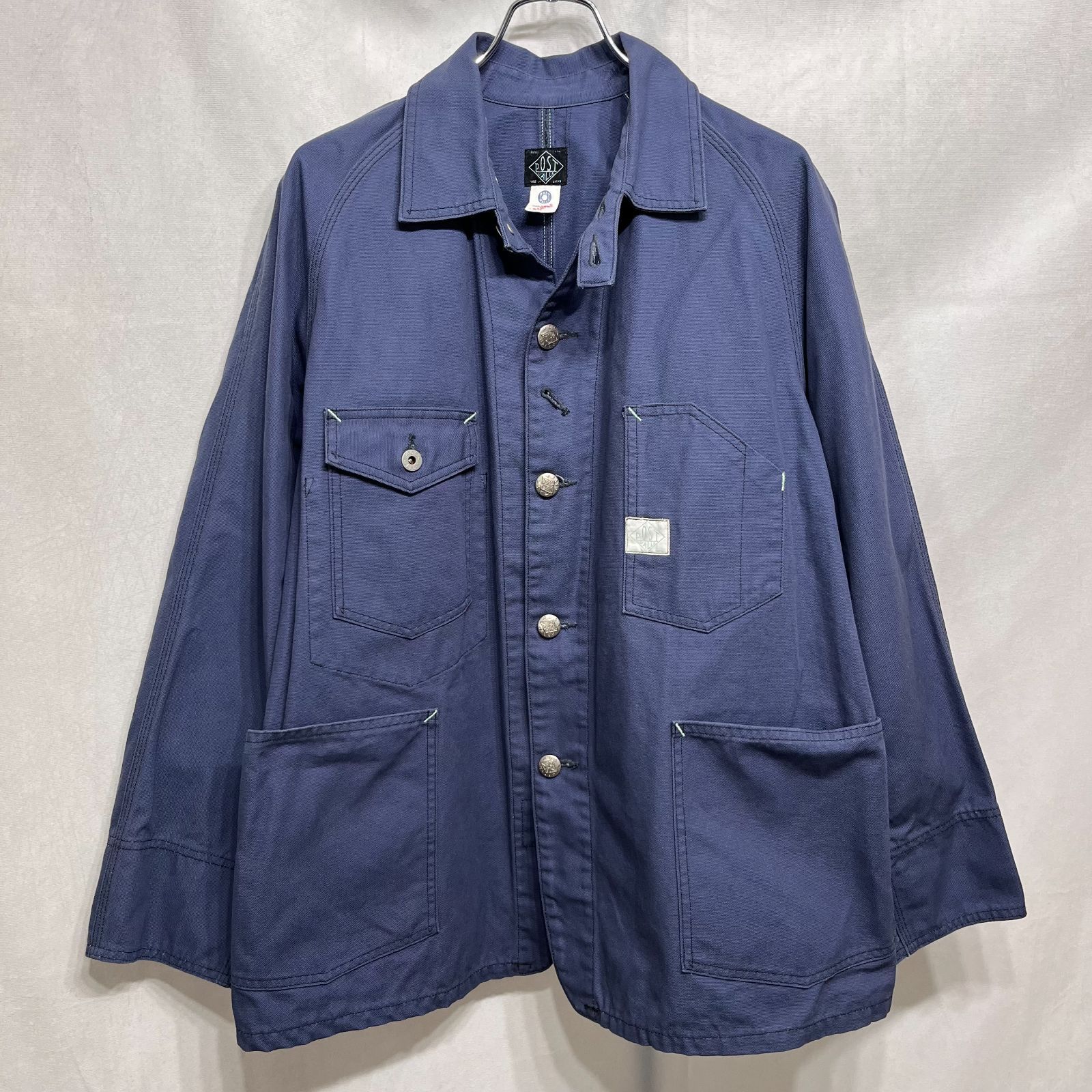 POST O'ALLS OVERALLS ポストオーバーオールズ ● 23FW 1102-CON Engineer's Jacket cotton canvas navyメタルボタンキャンバスエンジニアーズジャケット カバーオール 17,750円