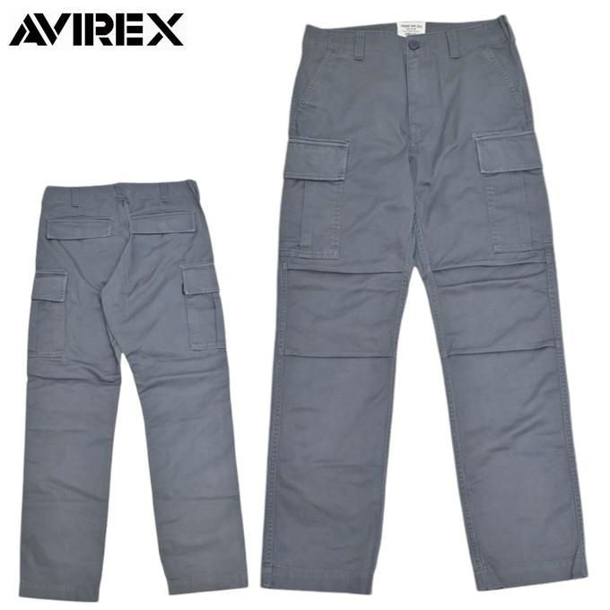 AVIREX アヴィレックス 6126129 ベーシック ファティーグ カーゴ パンツ グレー色 783-4910006 アビレックス メンズ