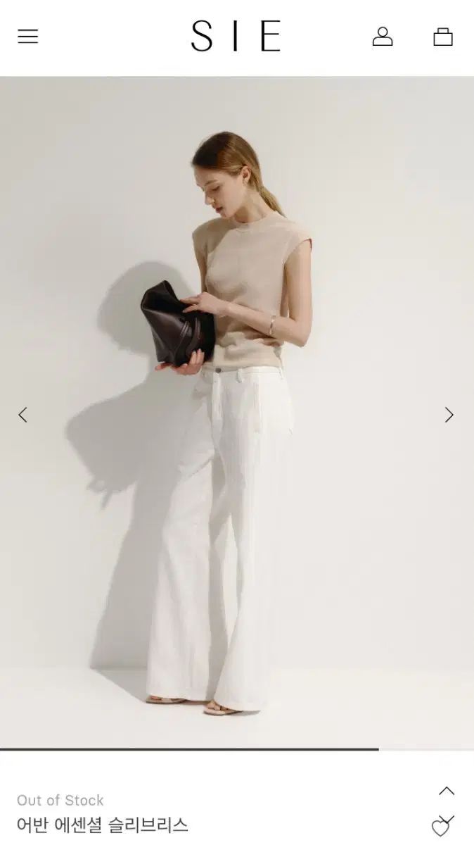 新品 SIE アーバン エッセンシャルズ スリーブレス ベージュ