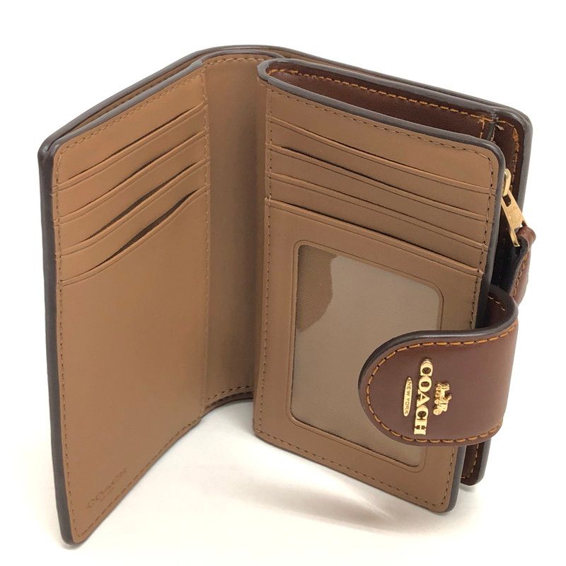 中古品】 COACH コーチ MEDIUM CORNER ZIP WALLET CW786 シグネチャー
