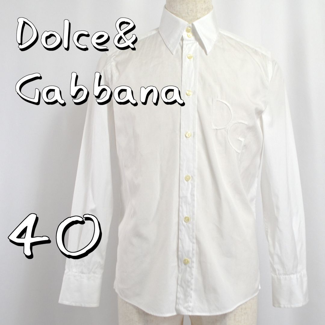美品】DOLCE & GABBANAドルチェ＆ガッバーナ イタリア製 胸DGロゴ刺繍 