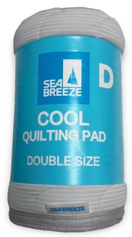 【 グレー】シーブリーズ 冷感敷きパッドシーツ ダブル SEABREEZE Cool Pad Sheet 洗濯可 リバーシブル 吸汗 メッシュ 抗菌防臭加工 防ダニ