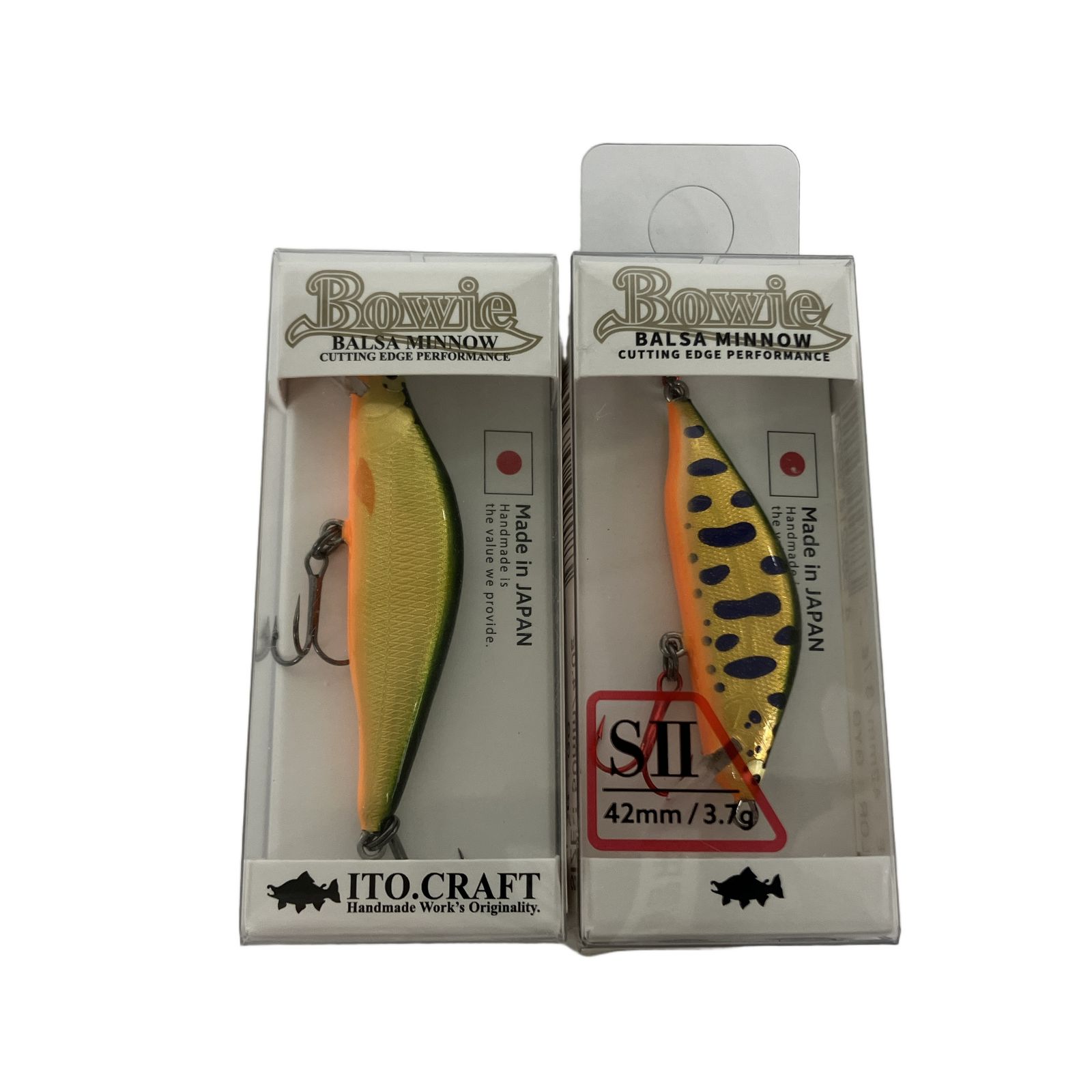 ITO CRAFT Bowie 42mm/3.7g 50mm/4.0g 2個セット ボウイ ミノー ルアー イトウクラフト 中古 Y11260843