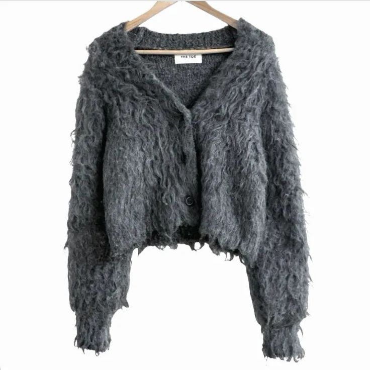 THE TOE ザ・トゥー Westminster shaggy cardigan ウェスト ミンスター シャギー カーディガン TT24509132 S