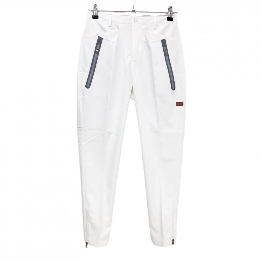 【超美品】テーラーメイド×UNITED ARROWS パンツ 白×グレー ジップポケット ストレッチ レディース M ゴルフウェア TaylorMade