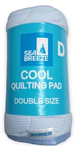 【 ライトブルー】シーブリーズ 冷感敷きパッドシーツ ダブル SEABREEZE Cool Pad Sheet 洗濯可 リバーシブル 吸汗 メッシュ 抗菌防臭加工 防ダニ
