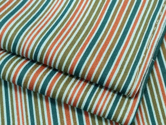 平和屋着物▽小紋　単衣　縞　洗える着物　未使用　CABF6488ou