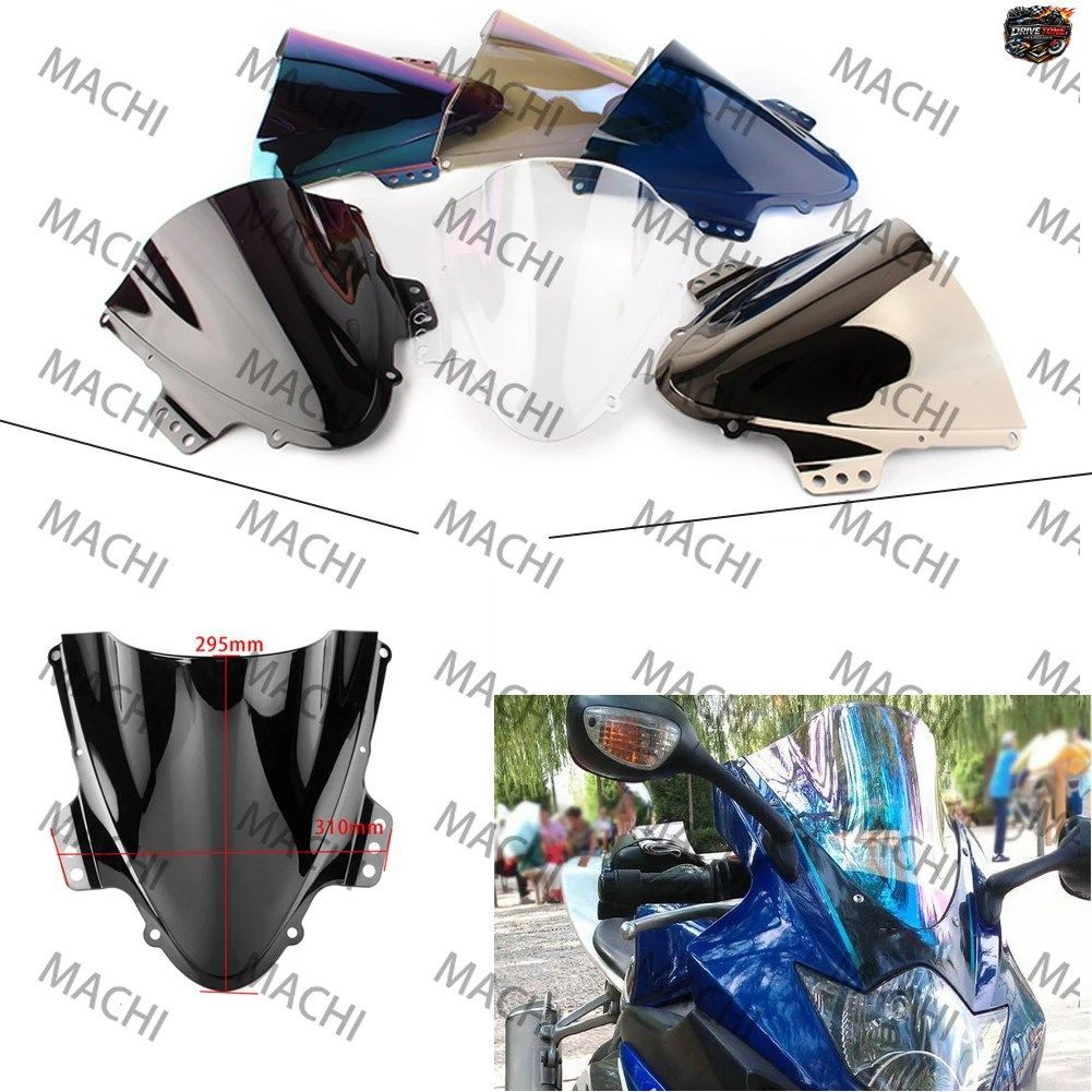 スズキ K5 GSXR 1000 2005 2006 用 オートバイ用スクリーン ダブルバブル ウインドシールド デフレクター プロテクター ウインドスクリーン
