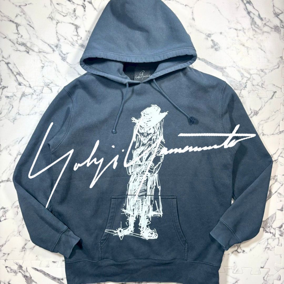 ヨウジヤマモト  youjiyamamoto   画と機パーカー 限定コラボ「画と機」3(L)ヨウジヤマモト YohjiYamamoto × 朝倉優佳