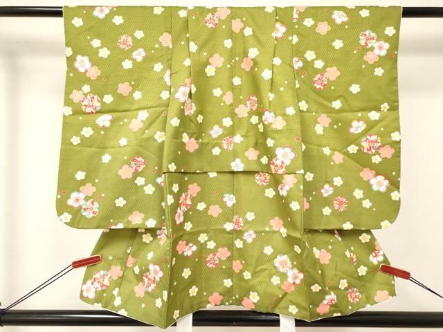 平和屋着物[]七五三　女の子　３歳　祝着　三つ身　舞花文　金彩　DABE7040ma 18,720円