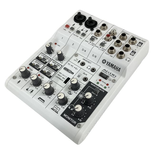 YAMAHA AG06 オーディオインターフェース 2020年製 ヤマハ 音響機器 PC周辺機器 中古 W11216800