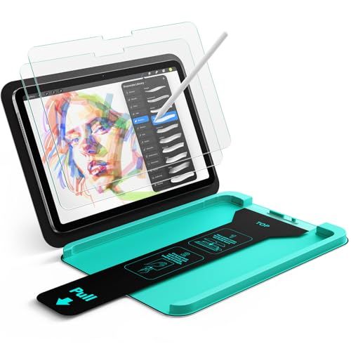 ESR 2枚入り Armorite ペーパーフィールスクリーン保護フィルム iPad Air 11インチ(M4/M3/M2) 2026/2025/2024 紙に書くような描き心地 硬度9H強化ガラス Ultra Fitトレイで簡単貼り付け A 558c75cf