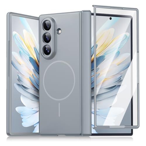 Galaxy Z Fold7 用 ケース MagSafe対応 ヒンジ保護 ガラスフィルム付き 米軍MIL規格 耐衝撃 レンズ保護 指紋防止 滑り止め マグネット搭載 マグセーフワイヤレス充電対応 携帯カバー ギャラクシー Z Fold7 用 47addf06