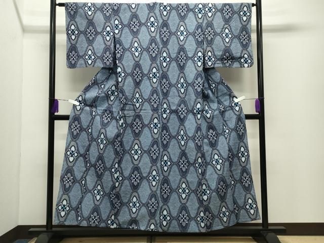平和屋着物∴夏物　浴衣　吉祥花文　綿　逸品　CABD9585gh