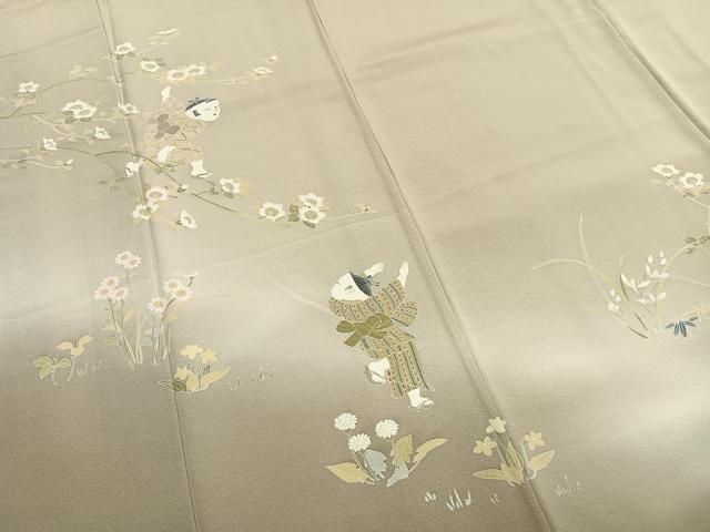 平和屋着物●訪問着 作家物 人物花文 暈し染め 正絹 逸品 AABI1507fy 平和屋着物●訪問着 作家物 人物花文 暈し染め 正絹 逸品 AABI1507fy