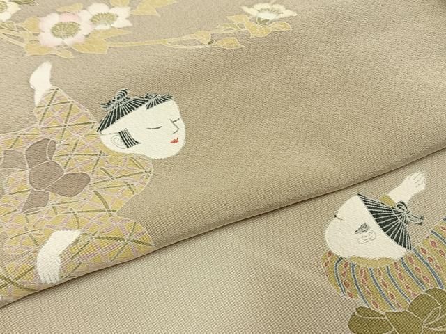 平和屋着物●訪問着 作家物 人物花文 暈し染め 正絹 逸品 AABI1507fy 平和屋着物●訪問着 作家物 人物花文 暈し染め 正絹 逸品 AABI1507fy