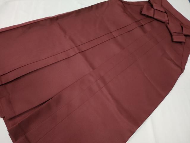 平和屋着物●女性　行灯袴　色無地　葡萄茶色　洗える着物　CABG0051yc