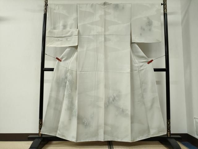 平和屋着物●創業460年・千總　訪問着　樹林文　暈し染め　反端付き　正絹　逸品　CABG0054yc