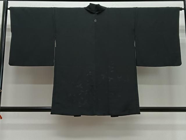 平和屋着物#羽織 寿光織 草木文 黒地 正絹 逸品 CABE5183ua 平和屋着物#羽織 寿光織 草木文 黒地 正絹 逸品 CABE5183ua
