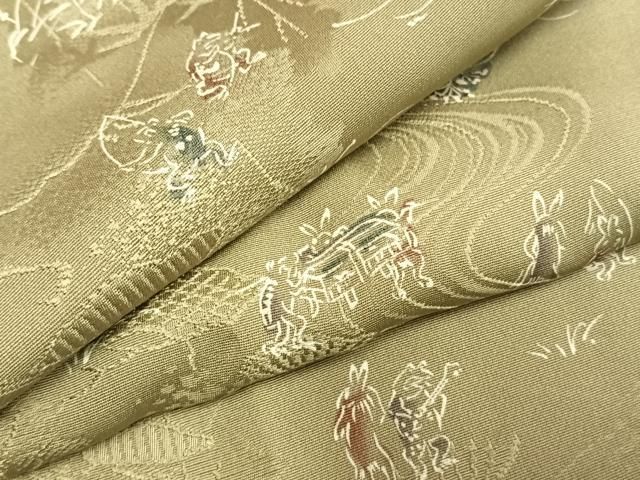 平和屋着物●上質な小紋　鳥獣戯画　正絹　逸品　AABI1516fy