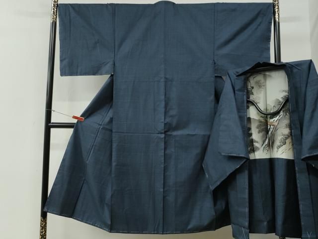 平和屋着物●男性　本場大島紬　アンサンブル　100亀甲　総詰め　正絹　逸品　未使用　CABG0059yc