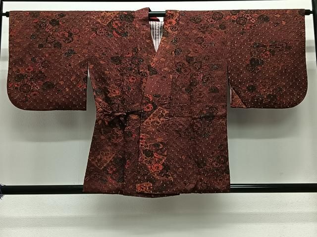 平和屋着物＃道中着　絞り　辻が花　正絹　逸品　CABE5198ua
