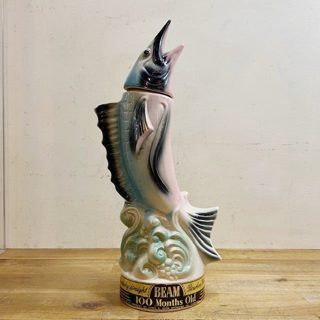 アメリカ ヴィンテージ Jim Beam デキャンタ 50’s カジキ コレクション ボトル インテリア アメリカン雑貨 店舗備品【B8169】