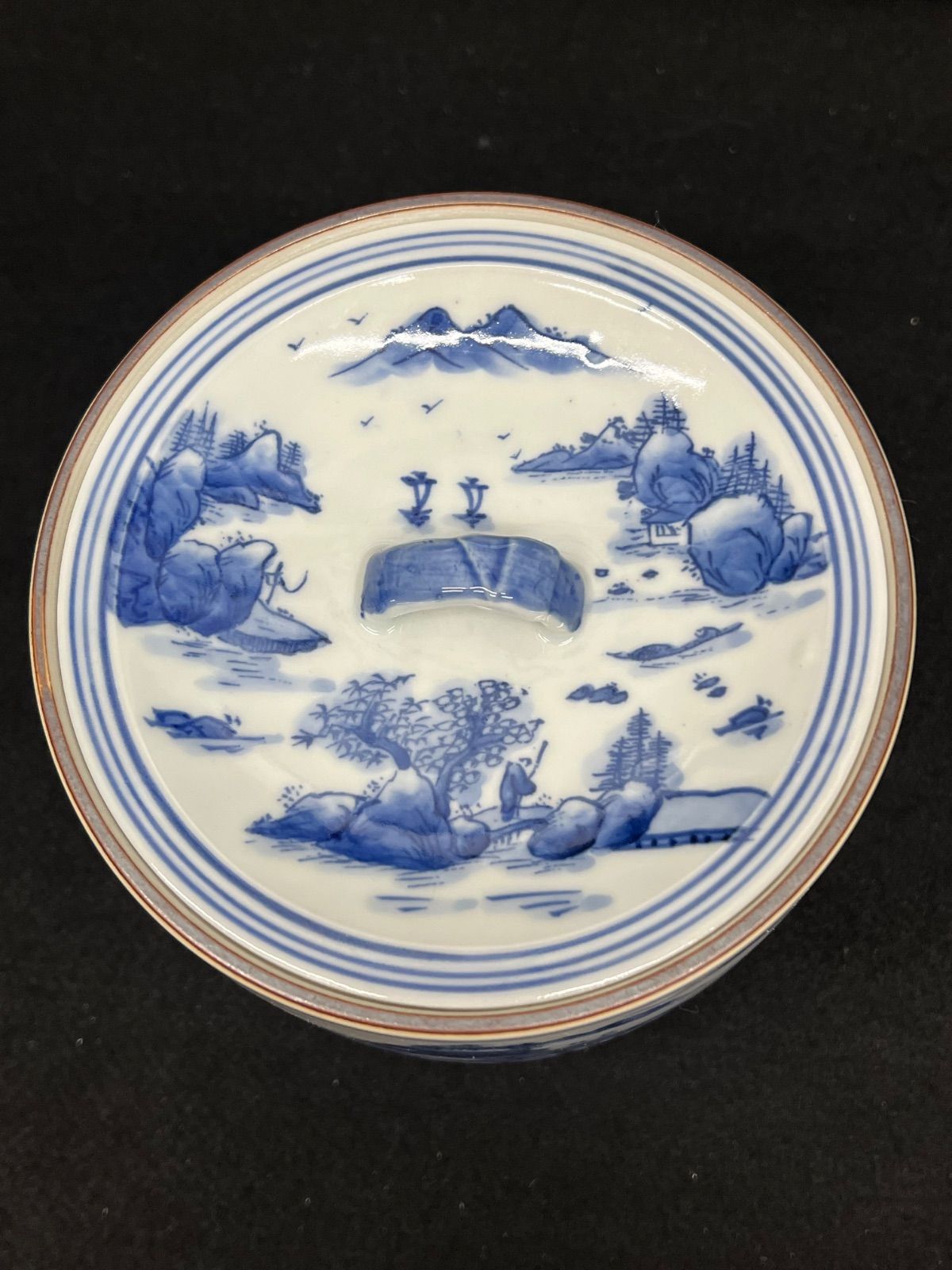 水指 / 染付 】楽鳳造 山水 茶道具 茶道 骨董品 伝統陶芸品 - メルカリ