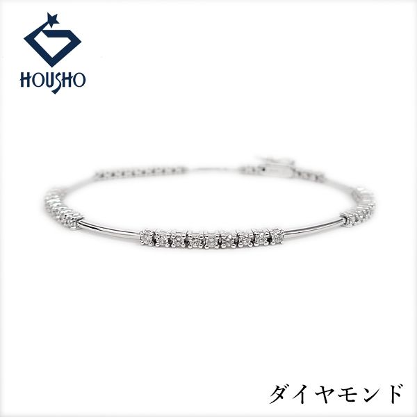 ダイヤモンド ブレスレット K18ホワイトゴールド 中古 宝正 907407